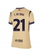 Billige Barcelona Frenkie de Jong #21 Bortedrakt Dame 2025-26 Kortermet
